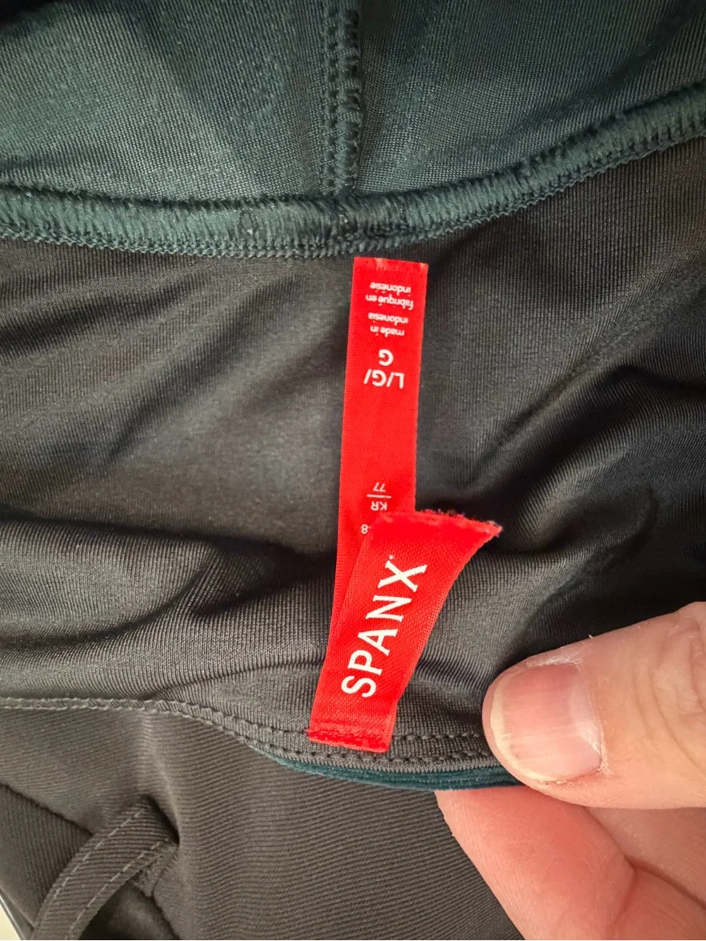 SPANX Emerald Green Velvet Leggings